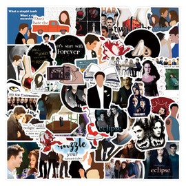 Twilight Stickers 50Pcs for Laptop Bike Luggage Graffiti Patches Guitar Sticker for Skateboard Luggage Bike Bumper, Kid/Teen Gift