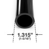 FORMUFIT Furniture Grade PVC Pipe, 40", 1" Size, Black (3-Pack)