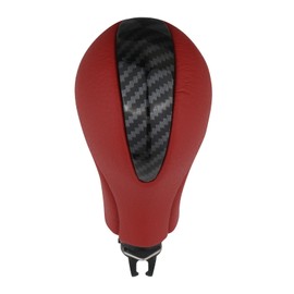 APPERFiT Gear Shift Knob for Automatic Transmission Gear Shifter 34910-JK03A 34910-1LA6C Compatible with Infiniti EX35 FX35 FX50 G25 G35 G37 Q60 QX50 QX56 QX70 Red & Carbon Fiber