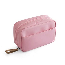 Magik 1-2 Pack Mini Travel Toiletry Storage Cosmetic Bag Beauty Zip Makeup Organizer Pouch for Women and Girls (Large,6.69 * 4.33 * 2.36', Pink)