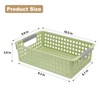 4 Pack Small Plastic Storage Baskets for Organizing, Stackable Bins