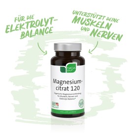 Nicapur Magnesiumcitrat 120 - 60 Kapseln mit je 120 mg Magnesiumcitrat - vegan