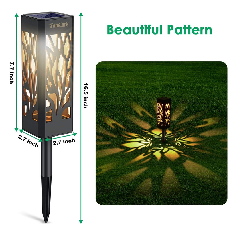 TomCare Solar Lights Outdoor Upgraded Bright Solar Pathway Lights Bigger