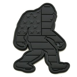1x USA Flag Sasquatch Emblem American Flag Bigfoot Car Badge Compatible with Ford Bronco Universal Car Truck SUV (Black)