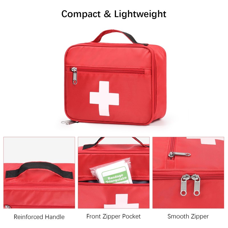 Gatycallaty First Aid Bag Empty Emergency Treatment Medical Bags Multi-Pocket