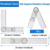 +Mu Goniometro Regla Medicion De 360 Angulos Flexible