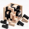 Wooden Brain Teaser Puzzle Skills Builder Shape Pieces Educational Toy