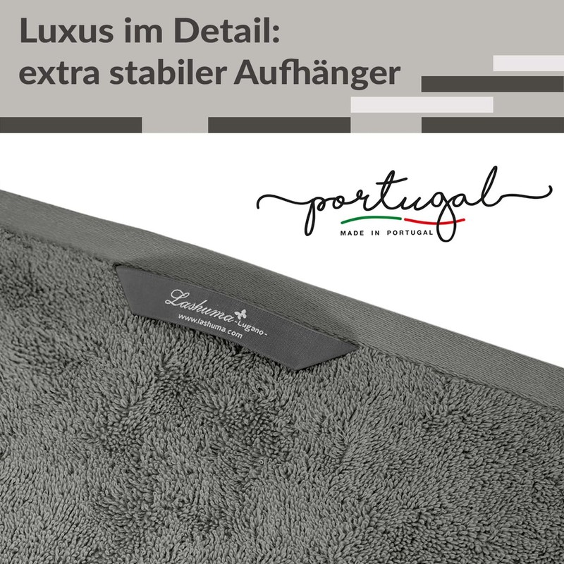 Lashuma Lugano Sauna Towel XXL Grey Terry Towelling Bath Towel