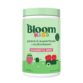Bloom Nutrition Kids Greens & Superfoods Powder – Daily Multivitamin with Probiotics, Zinc, Vitamins A, B, C & D – 25 Servings for Immune & Digestive Support
