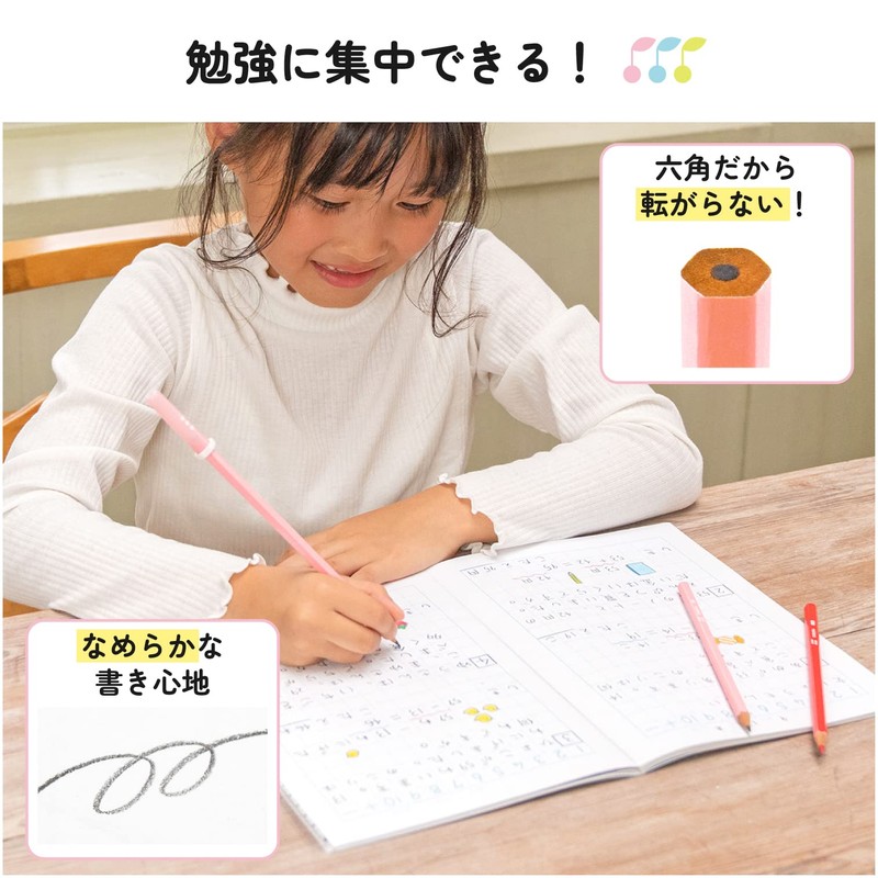 Sakura Crepas Shikakata Pencil B, Pink + Red Pencil, G6