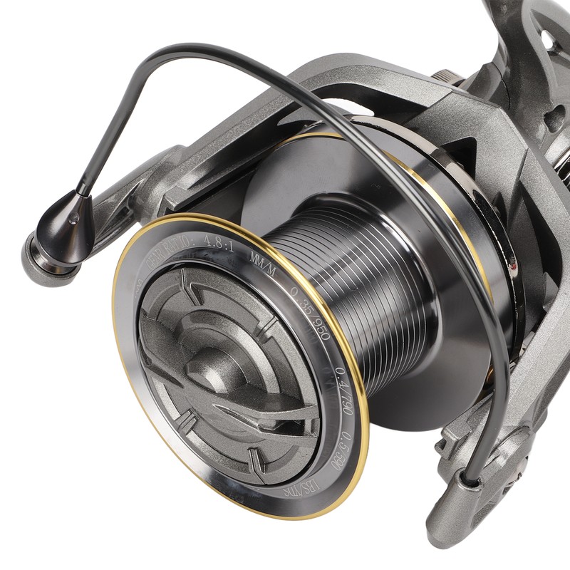 4.8:1 Spinning Fishing Reels Strong Braking Force All Metal Long