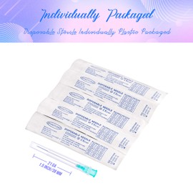 SHAOTONG 21 Gauge 1.5 Inch Luer Lock Accessories Disposable Lab Supplies, Pack of 100