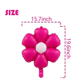 12 Pcs Daisy Balloons, Colorful Daisy Flower Balloons Flower Theme Party Supplies Flower Aluminum Foil Balloons For Birthday Wedding Baby Shower Decor