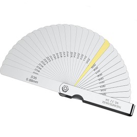 32 Pieces Feeler Gauges, Spark Plug Gap Tool,Universal Blade Feeler Gauges Metric and Imperial for Guitar, Spark Plug, Valve, Piston Measure