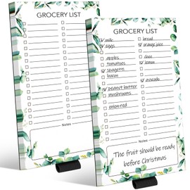 Joyberg 2 PCS Magnetic Grocery List Pads for Fridge, 4.5x7.5 Inches Magnetic Note Pad for Fridge, Grocery List Magnet Pad for Refridge, Magnetics Notepads, Shopping Lists, 60 Pages Per Notepad