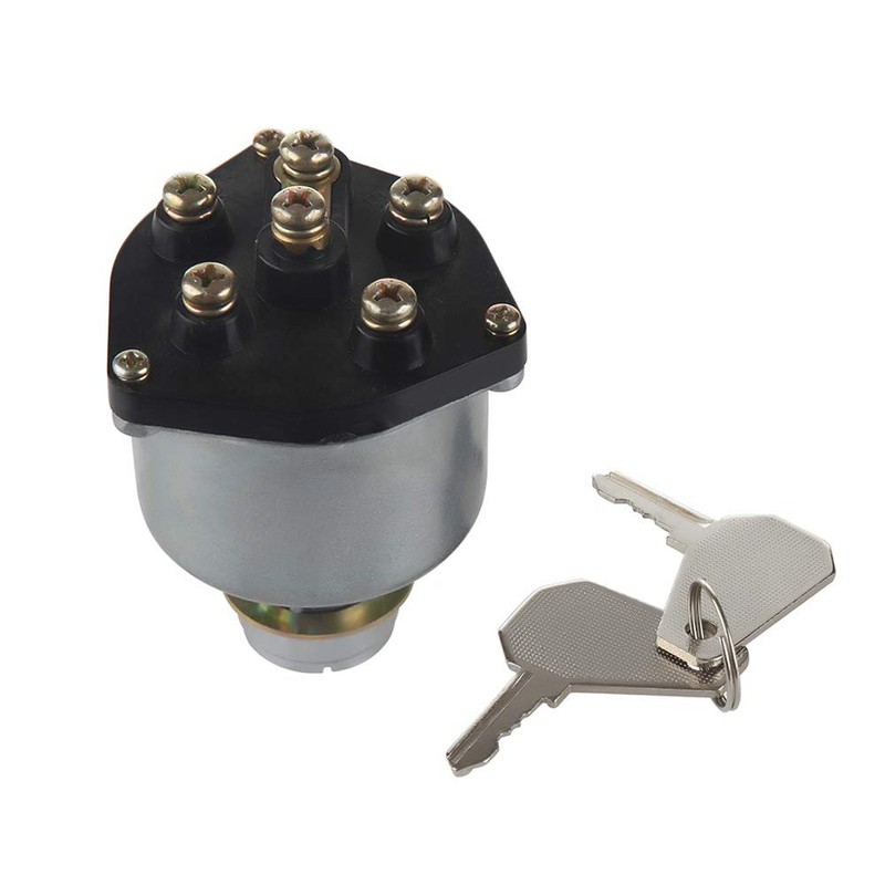 Ignition Starter Switch with 4 Position 6 Terminal 2 Plug