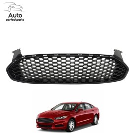 auto-perfectparts For 2013-2016 Ford Fusion Front Upper Grille Grill Honeycomb Style Gloss Black