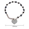M Men Style Adjustable Round Stone Beaded Heart Shape Evil