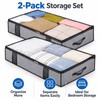 2 Pack Under Bed Storage Bag Organizers for Bedroom &