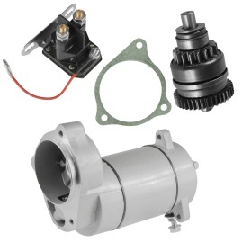 Caltric Starter With Drive Bendix and Relay Solenoid for Polaris Trail Blazer 250 91-06