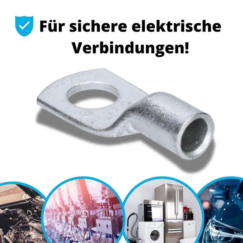 Cembre A3-M8 Tube Cable Lug 16 mm² M8 Uninsulated Tin-Plated
