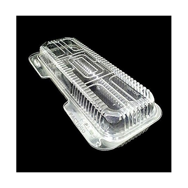 Clear Plastic Hinged Take Out/Sub & Hoagie Container 12" x