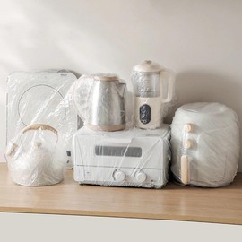 10 Pcs Thickened Disposable Dust Cover, Kitchen Appliance Covers, Clear Universal Elastic Small Appliance Covers, Elastic Household Kitchen Appliance Dust proof Protective Cover