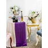 ShinyBeauty 12" x 108" Sequined Table Runner - Purple