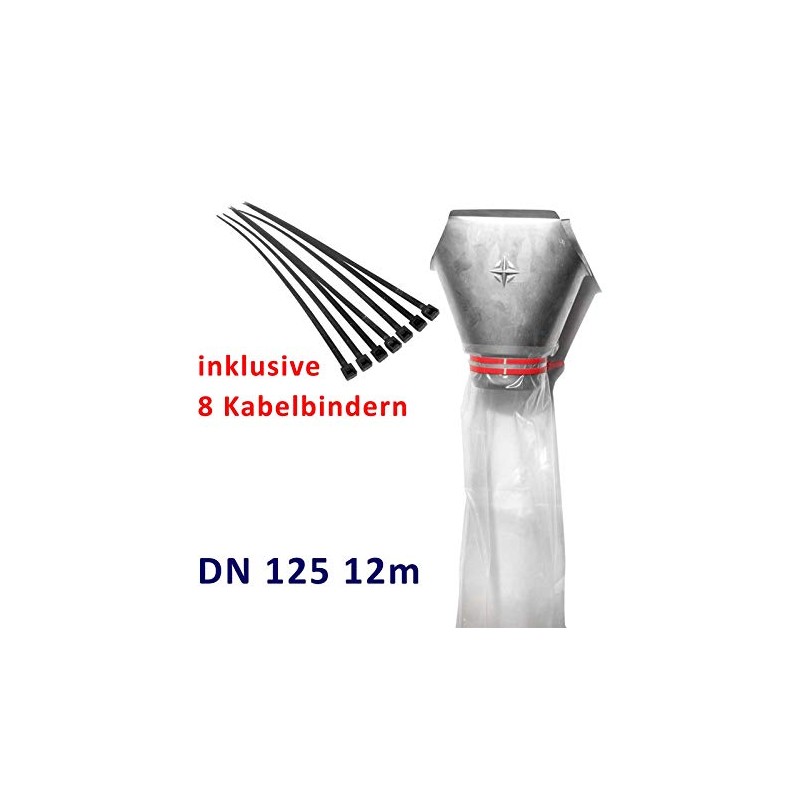 12 Metre Gutter Hose DN125 with 8 Cable Ties Rain