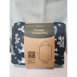 BabbleRoo Baby Changing Pad Portable w/ Pockets & Extra Head Support,Sea Animals