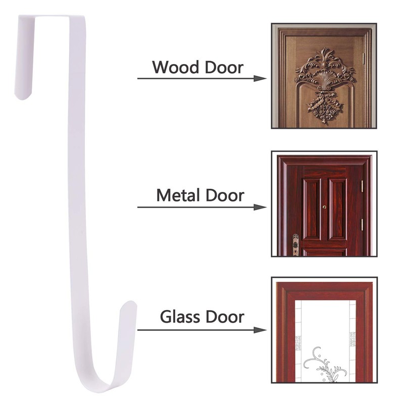 Sattiyrch 12" Wreath Hanger for Front Door,Metal Over The Door