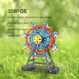 Jixin Xyzhi Building Sets STEM Assembly Metal Toys Ferris Wheel Model Kit Engineering Building kit for Adults and Teens Parent-Child Interaction Construction Sets Gifts for Kids 8-16