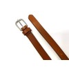 Bellabel Women's Cowhide Leather Belt, Tanned Leather, Thin Belt, Made