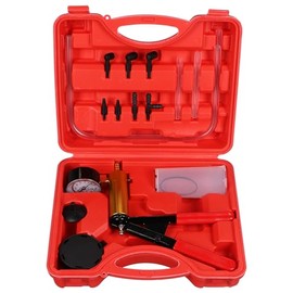 SIXTOL Brake Tester 16 Brake Bleeder | Vacuum Pump Brake Bleeder | Set for Car Motorcycle Tester | Hand Vacuum Tester Pressure Test with Red Carry Bag