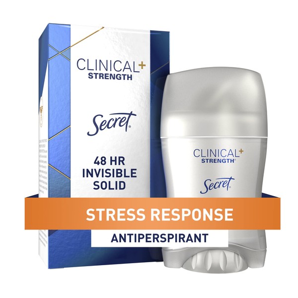 Secret Clinical Strength Antiperspirant and Deodorant Clear Gel, Stress Response, 1.6 Oz. (Pack of 6)
