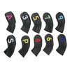 10Pcs Golf Head Cover Club Headcover Waterproof PU Elastic Closing