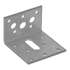 60mm x 40mm x 60mm Galvanised Adjustable Angle Brackets for Wood 2.5mm Thick Timber Steel - Zinc Plated Steel KR2 (Pack of 1)