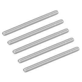 uxcell 5Pcs M4-0.7x55mm Fully Threaded Rods, Threaded Rods Bar Studs, 304 Stainless Steel Long Thread Screws Hardware for U-Bolts, Anchors, Clamps, Hangers, Silver