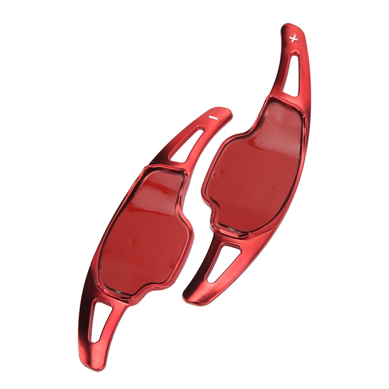 2pcs Steering Wheel Shift Paddle Extension Red ABS Replacement for