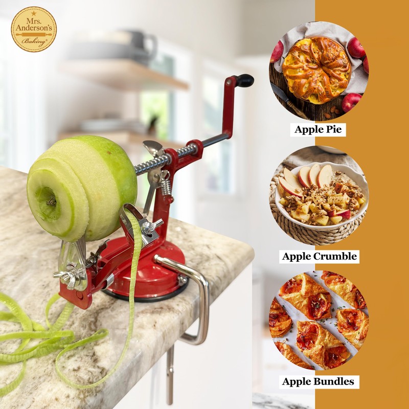 Mrs. Anderson’s Baking Apple Peeling Machine with Strong Suction Base,