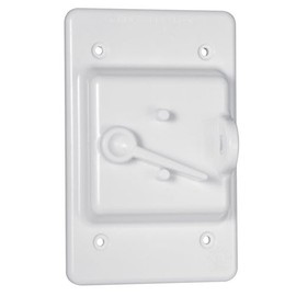 1-Gang Weatherproof Cover, Plastic, Toggle, White