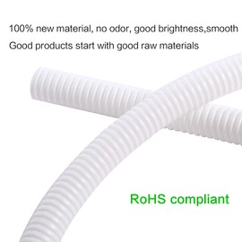 Alex Tech 25ft - 1/4 inch Split Wire Loom Tubing - White