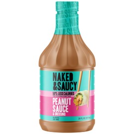 Naked & Saucy Low Sugar Peanut Sauce and Dressing, Gluten-Free, Soy-Free, Vegan, Paleo, 31 fl oz