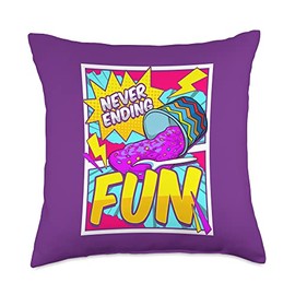 Slime Girl Never Ending Fun Girls Making Slime Recipe Party Throw Pillow