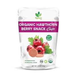 Big Green Organic Food - Organic Hawthorn Berry Snacks, Minimal Added Sugar, Nutrient-Rich, Tart & Sweet Healthy Snack, Natural Superfruit Treat, 3.5oz (2 packs) (Chips)