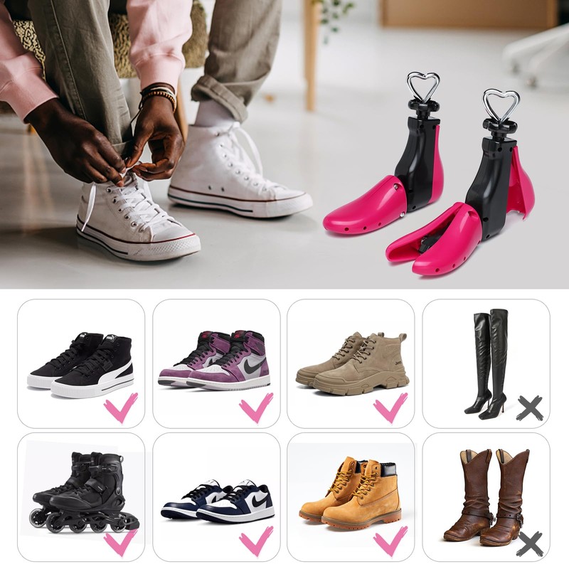 Exshoiu Shoe Stretcher Men Women, 4-Way Boot Stretcher Stretch Width