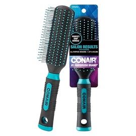 Conair Salon Results Detangling Hairbrush - For Men and Women, All Hair Types with Nylon Bristles