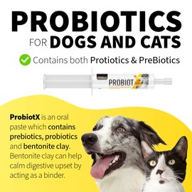 Probiotic X Paste for Dogs – 30ml Advanced Pro & Prebiotic Formula – Digestive Support for Dogs – Tasty Flavor – Aids Diarrhea Recovery, Gut Health & Overall Wellness