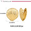 WCRAZYE Boho Conch Sell Earrings Gold Stud Earrings For Women