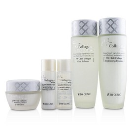 3W CLINIC  COLLAGEN WHITE BRIGHTENING, WHITENING SET (softener, cream, emulsion)